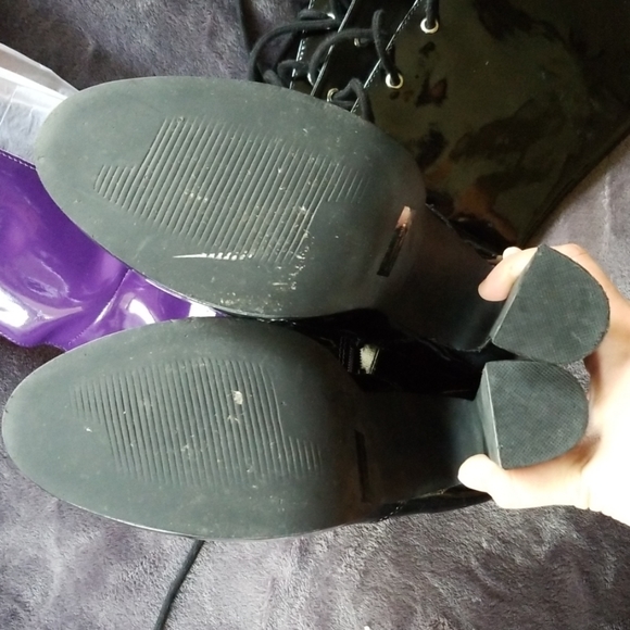 Ellie PVC Platform Buffy boots - Picture 4 of 4